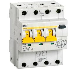 Выключатели автоматические дифференциального тока АВДТ 34 ИЭК