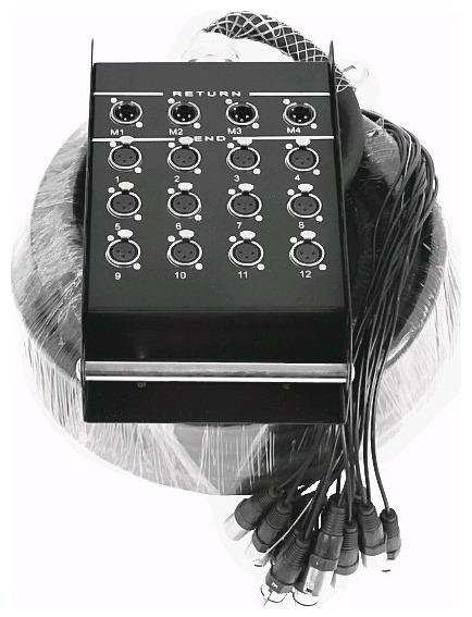 Распределительная коробка 12 входов-4 выхода, 30 метров, мультикор