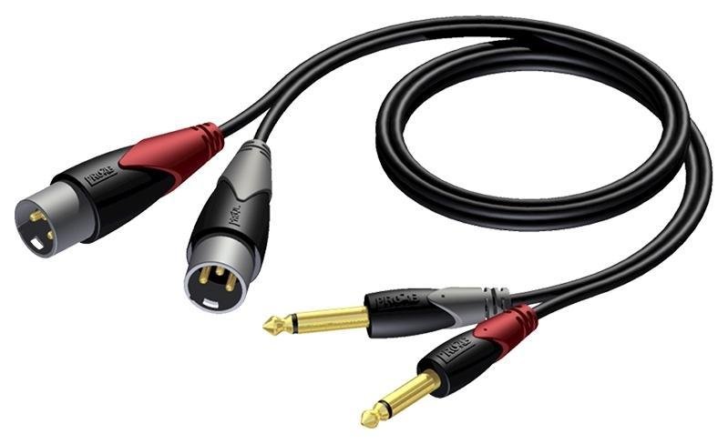 Кабель 2 x Jack 6.3 вилка - 2 x XLR 3-pin вилка, проводник SIG44, 5', 1.5 м