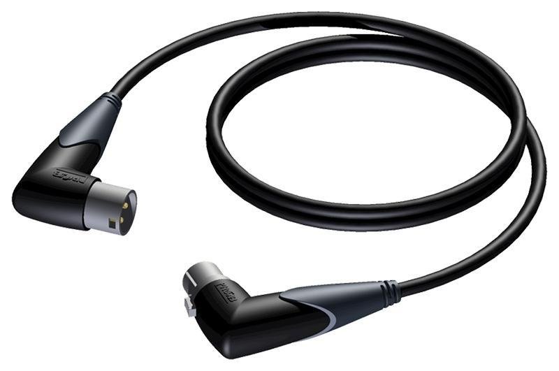 Кабель XLR 3-pin вилка - розетка, два угловых коннектора, 33', 10 м