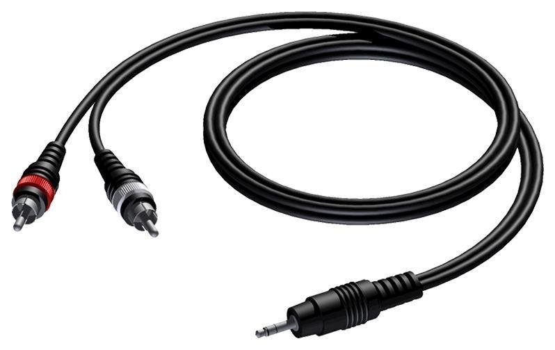 Кабель Mini Jack 3.5 вилка - 2 x RCA вилка, проводник SIG48, 66', 20 м