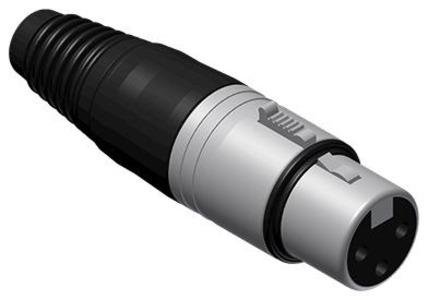 Разъем XLR 3-pin (розетка), кабельный. Цена за 1 шт.