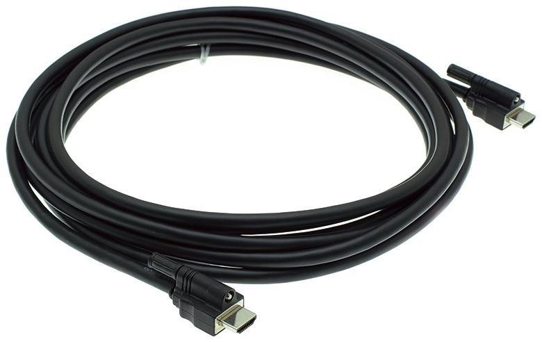 Кабель HDMI вилка - вилка, с винтовой фиксацией серии Hi-Q, 17', 5 м