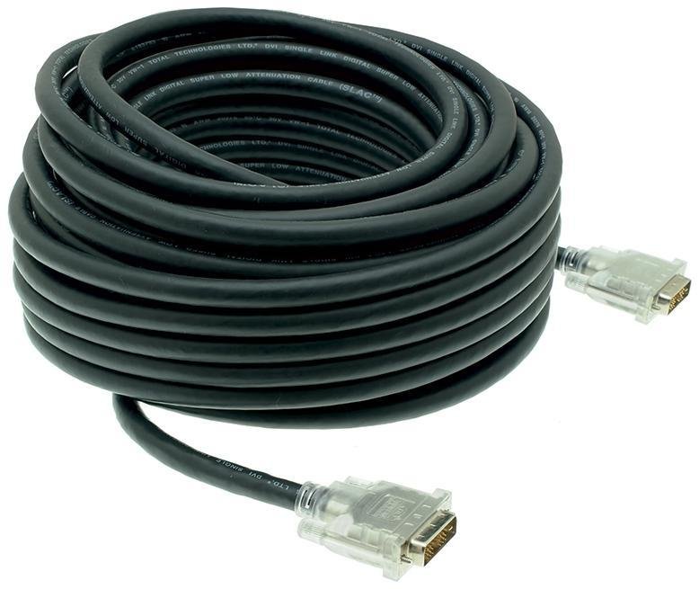 Кабель DVI-D вилка - вилка, Single link, серия Hi-Q, прозрачные коннекторы, 50', 15 м