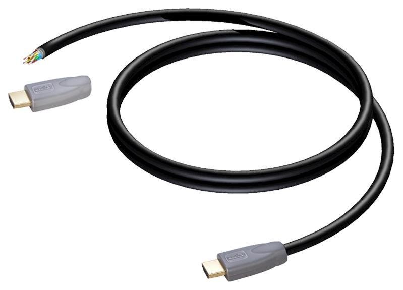 Кабель HDMI с одним неразделанным концом + разъем HDMI (HDM19), серия Contractor, 20 м.