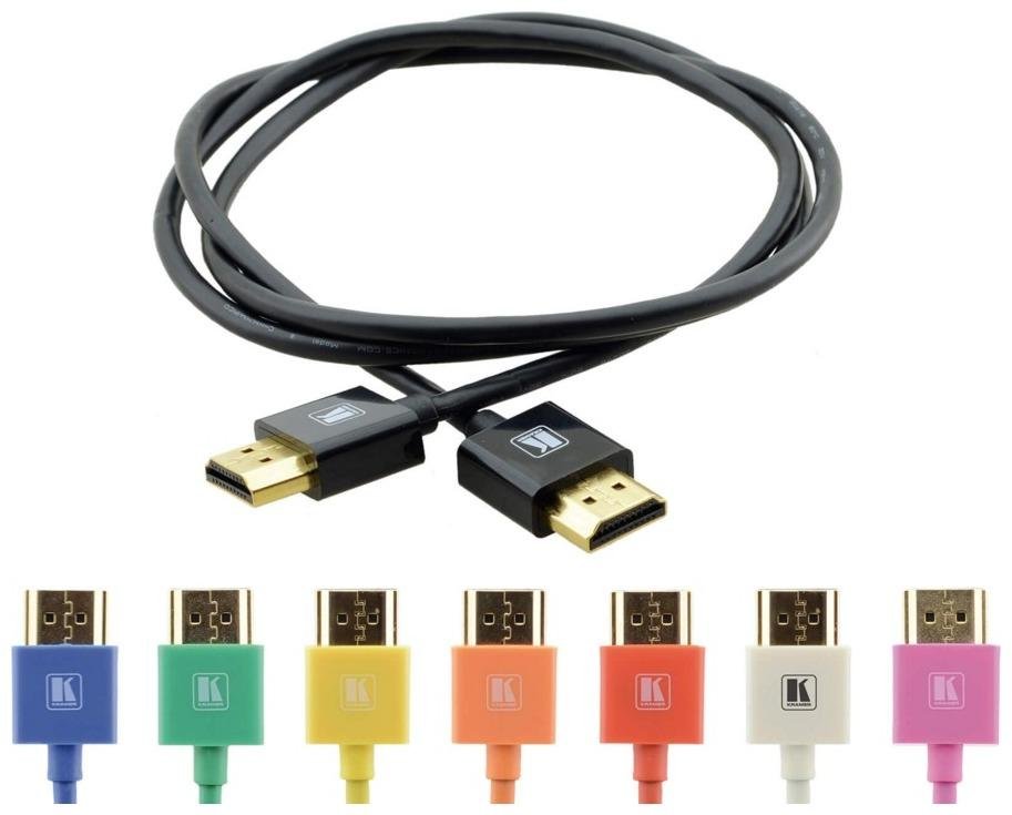 Кабель HDMI вилка - вилка, ультра тонкий, 3D High Speed с Ethernet, 10', 3 м