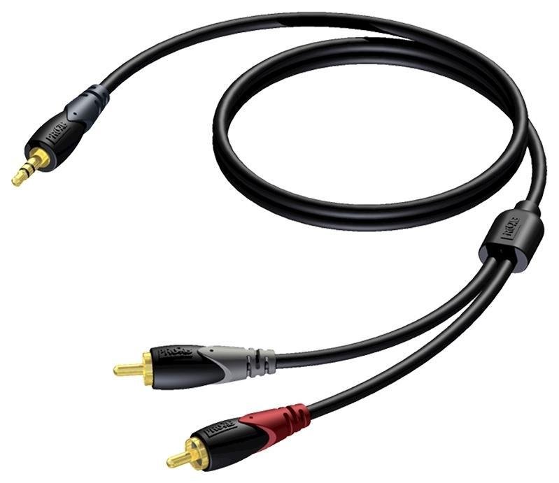 Кабель Mini Jack 3.5 вилка - 2 x RCA вилка, в основе SIG44, 66', 20 м