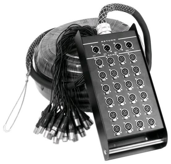 Распределительная коробка 24 входов - 4 выхода, 30 метров, мультикор