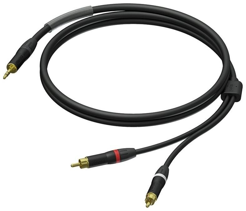 Кабель Mini Jack 3.5 вилка - 2 x RCA вилка, гибкий, UltraFlex™, 10', 3 м