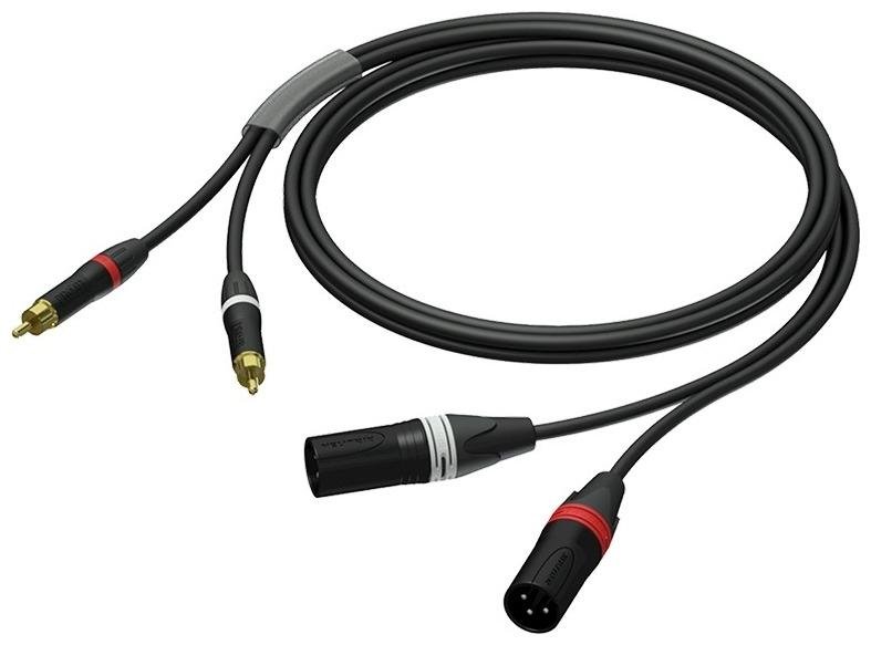 Кабель 2 x RCA вилка - 2 x XLR 3-pin вилка, гибкий, UltraFlex(TM), 10', 3 м