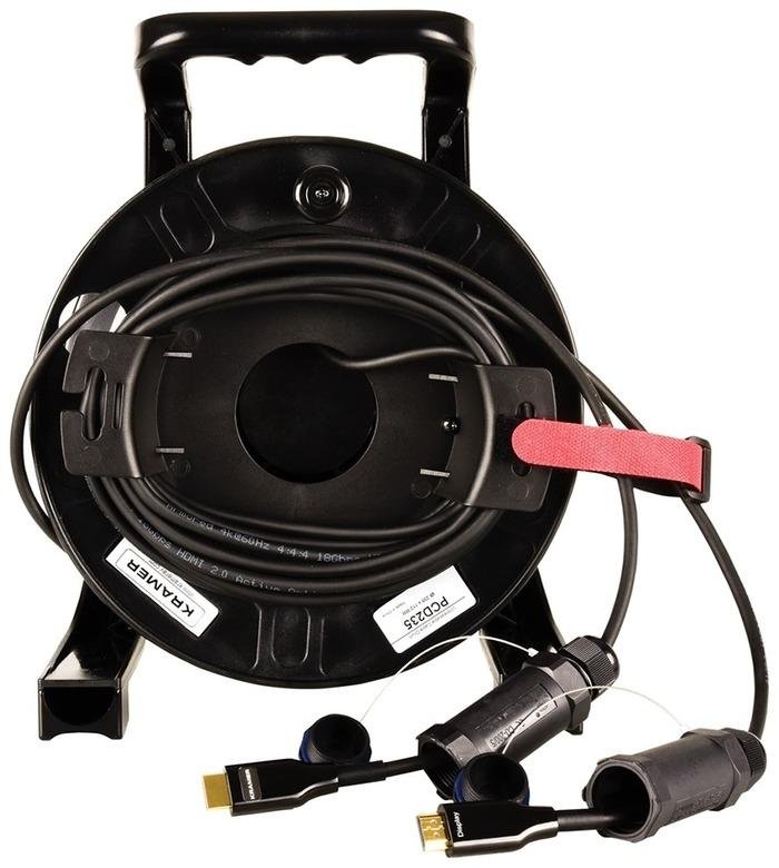 Кабель HDMI вилка - вилка, малодымный оптоволоконный, 4К 60Гц, активный армированный оптический, 66', 20 м