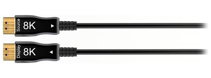 Кабель HDMI вилка - вилка, активный оптический, гибридный, v.2.1, 4K/120 или 8K/60 (4:4:4), HDCP 2.2, ARC, 50', 15 м