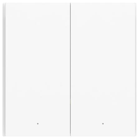Aqara WS-EUK02_GRAPHITE Умный выключатель 2 клавиши, Zigbee, серия H1 EU No Neutral, монтаж встроенный, цвет графит, 2000 Вт