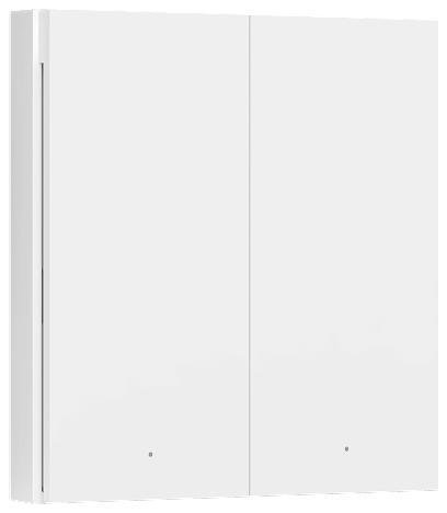 Aqara WRS-R02 Умный выключатель 2 клавиши беспроводной, Zigbee, серия H1, монтаж накладной, цвет белый