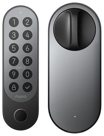 Aqara EL-D02D_BL Умный замок, Matter over Thread, серия U200 Kit, монтаж накладной, цвет черный