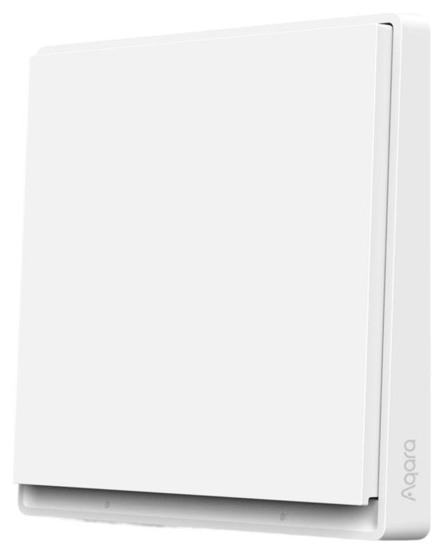 Aqara QBKG40LM Умный выключатель 1 клавиша, Zigbee, серия E1 With Neutral, монтаж встроенный, цвет белый, 1100 Вт