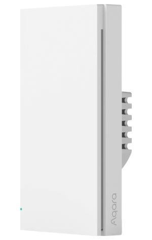 Aqara WS-EUK01 Умный выключатель 1 клавиша, Zigbee, серия H1 EU No Neutral, монтаж встроенный, цвет белый, 2000 Вт