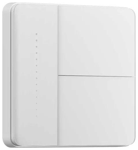 Aqara ZNQBKG43LM_WH Умный выключатель 2 клавиши, Zigbee, серия Z1 Pro, монтаж встроенный, цвет белый, 2200 Вт