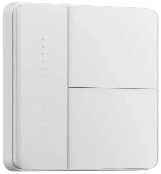 Aqara ZNQBKG43LM_GR Умный выключатель 2 клавиши, Zigbee, серия Z1 Pro, монтаж встроенный, цвет серый, 2200 Вт
