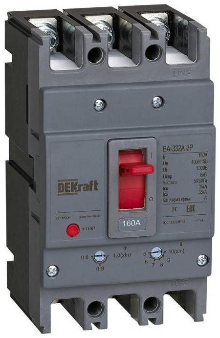DEKraft 28109DEK Выключатель автоматический 3п 160А 35кА ВА-332А