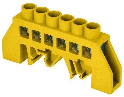 EKF sn0-125-6-dpe Шина нулевая PE 8х12 6 отвер. латунь желт. нейлоновый корпус комбинированный PROxima