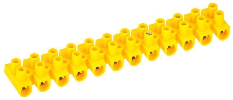 IEK UZV7-010-06 Колодка клеммная ЗВИ-10 н/г 2.5-6кв.мм 12 пар желт