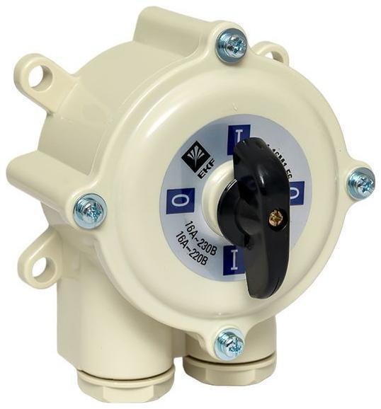 EKF pv-1-16-4 Выключатель пакетный 1-кл. 16А IP56 ПВ1-16 М1 пл. беж