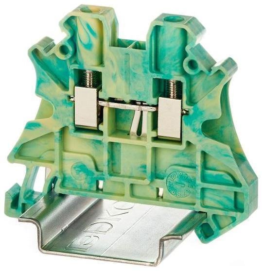 DKC TUR-4-PE Клемма заземления винтовой зажим 2 точки подключения 4кв.мм