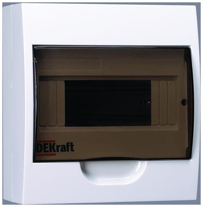 DEKraft 31010DEK Корпус навесной ЩРН-П-8 20х18х10 8мод. IP41 пластик