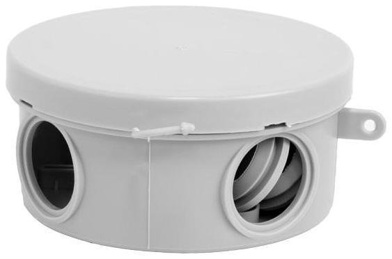 TOKOV electric TKE-KR-85-40-C06 Коробка распределительная ОП 85х40мм 4 каб. вводов IP54 сер. (круг.)