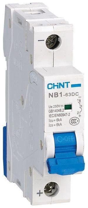 CHINT 182703 Выключатель автоматический модульный 1п C 6А 6кА NB1-63DC 250В DC (R)