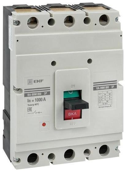 EKF mccb99-800-1000m Выключатель автоматический 3п 800/1000А 50кА ВА-99М