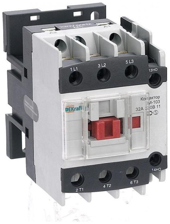 DEKraft 22123DEK Контактор КМ-103 32А кат. 220В AC 1НО+1НЗ AC-3