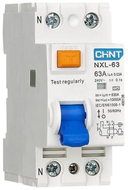 CHINT 280722 Выключатель дифференциального тока (УЗО) 2п 32А 30мА тип AC NXL-63 6кА (R)