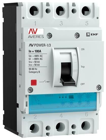 EKF mccb-13-32-2.0-av Выключатель автоматический 3п 32А 50кА AV POWER-1/3 ETU2.0 AVERES