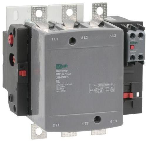 DEKraft 21943DEK Контактор 150А 220В АС АС3 АС4 1НО+1НЗ КМ-102