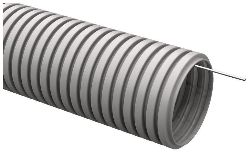 IEK CTG20-25-K41-025I Труба гофрированная ПВХ d25мм с протяжкой сер. ELASTA (уп.25м)