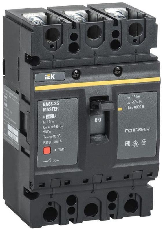 IEK SVA30-3-0250-02 Выключатель автоматический 3п 250А 35кА ВА88-35 MASTER