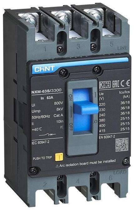 CHINT 205897 Выключатель автоматический 3п 63А 50кА NXM-63H (R)