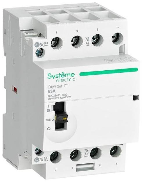 Systeme Electric C9C32463 Контактор 4п City9 Set 4НО 63А AC 400В-230В SE