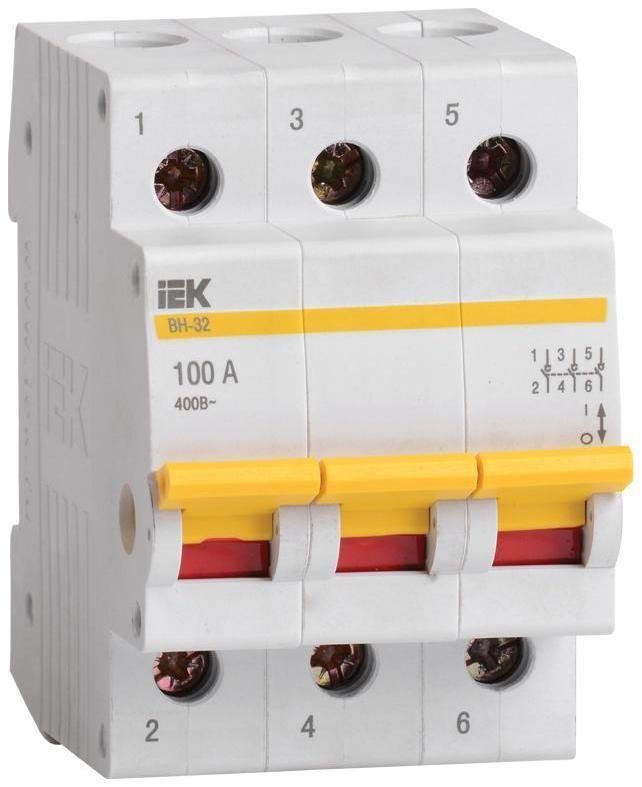 IEK MNV10-3-100 Выключатель нагрузки (мини-рубильник) 3п 100А ВН-32 KARAT