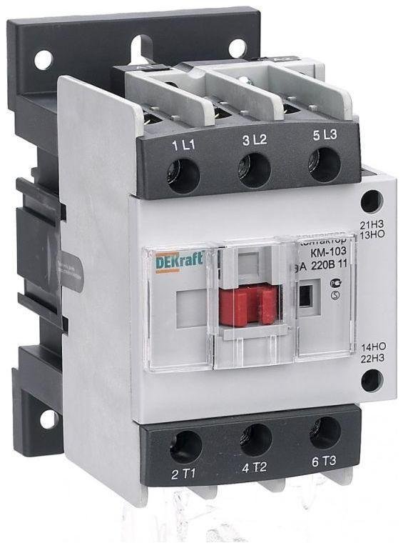 DEKraft 22138DEK Контактор КМ-103 65А кат. 220В AC 1НО+1НЗ AC-3