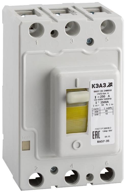 КЭАЗ 108580 Выключатель автоматический 80А 1250Im ВА57-35-340010 УХЛ3 690В AC
