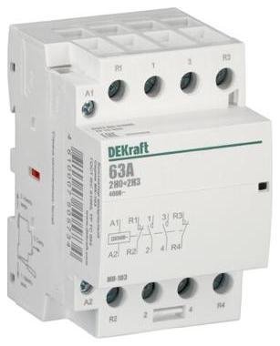 DEKraft 18090DEK Контактор модульный МК-103 2НО+2НЗ 63А 230В