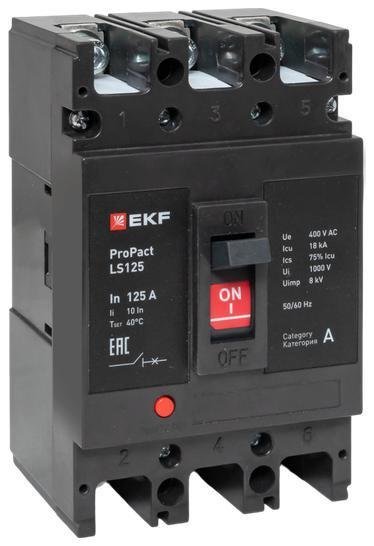 EKF mccb-125-18-3-160-ls Выключатель автоматический 3п 160А 18кА LS125 ProPact