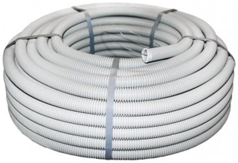 EKF tg-z-20-t Труба ПВХ гибкая гофр. d20мм, тяжёлая с протяжкой, 100м, цвет серый PROxima [в упаковке 100, цена за 1 м]