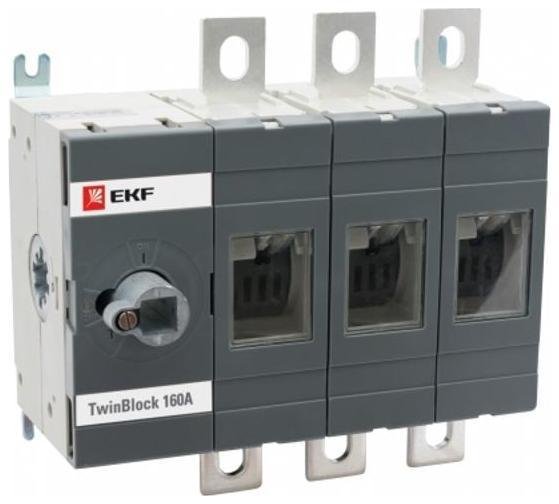 EKF tb-s-160-3p Рубильник 3п 160А без рукоятки управления TwinBlock PROxima