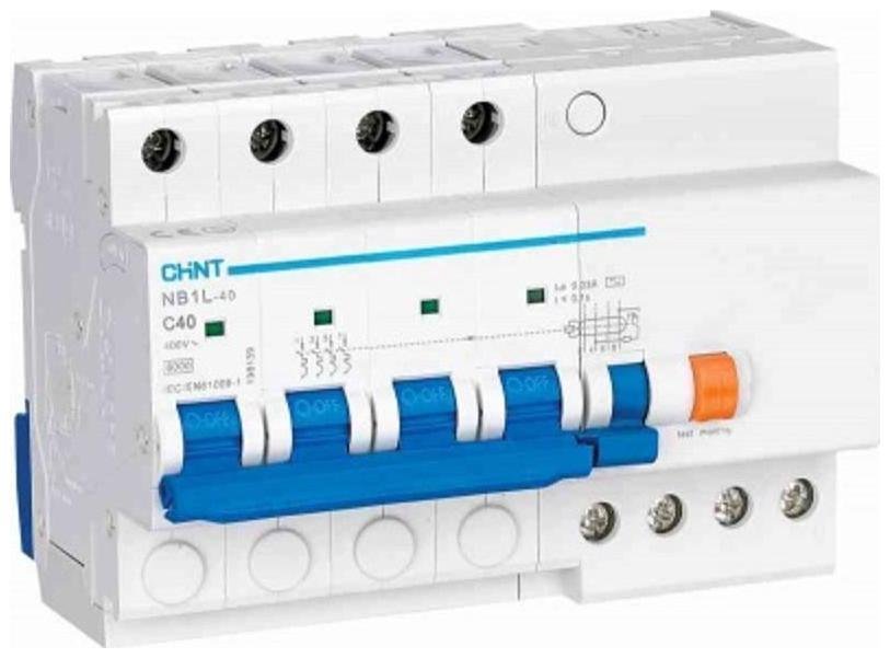 CHINT 198111 Выключатель автоматический дифференциального тока 4п C 16А 30мА тип AC 6кА NB1L-40 (R)