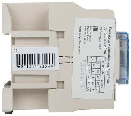 EKF ctr-s-9-380 Контактор КМЭ 9А кат. 380В AC 1НО