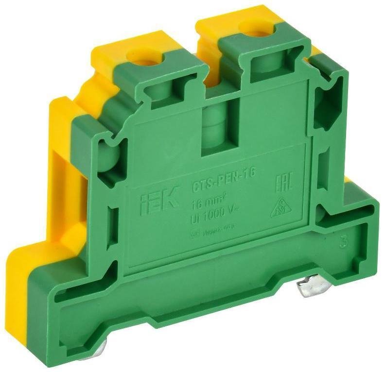 IEK YCT11-00-K52-016 Колодка клеммная CTS-PEN ARMAFIX земля 16кв.мм желт./зел
